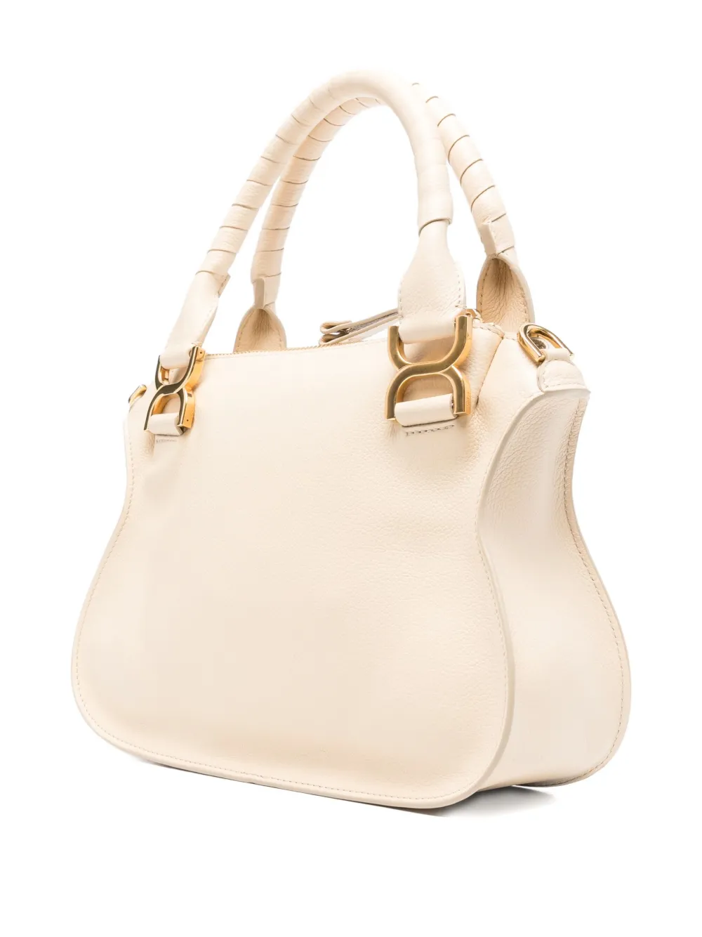 Chloé Kleine Marcie tas met handvat en klep Beige