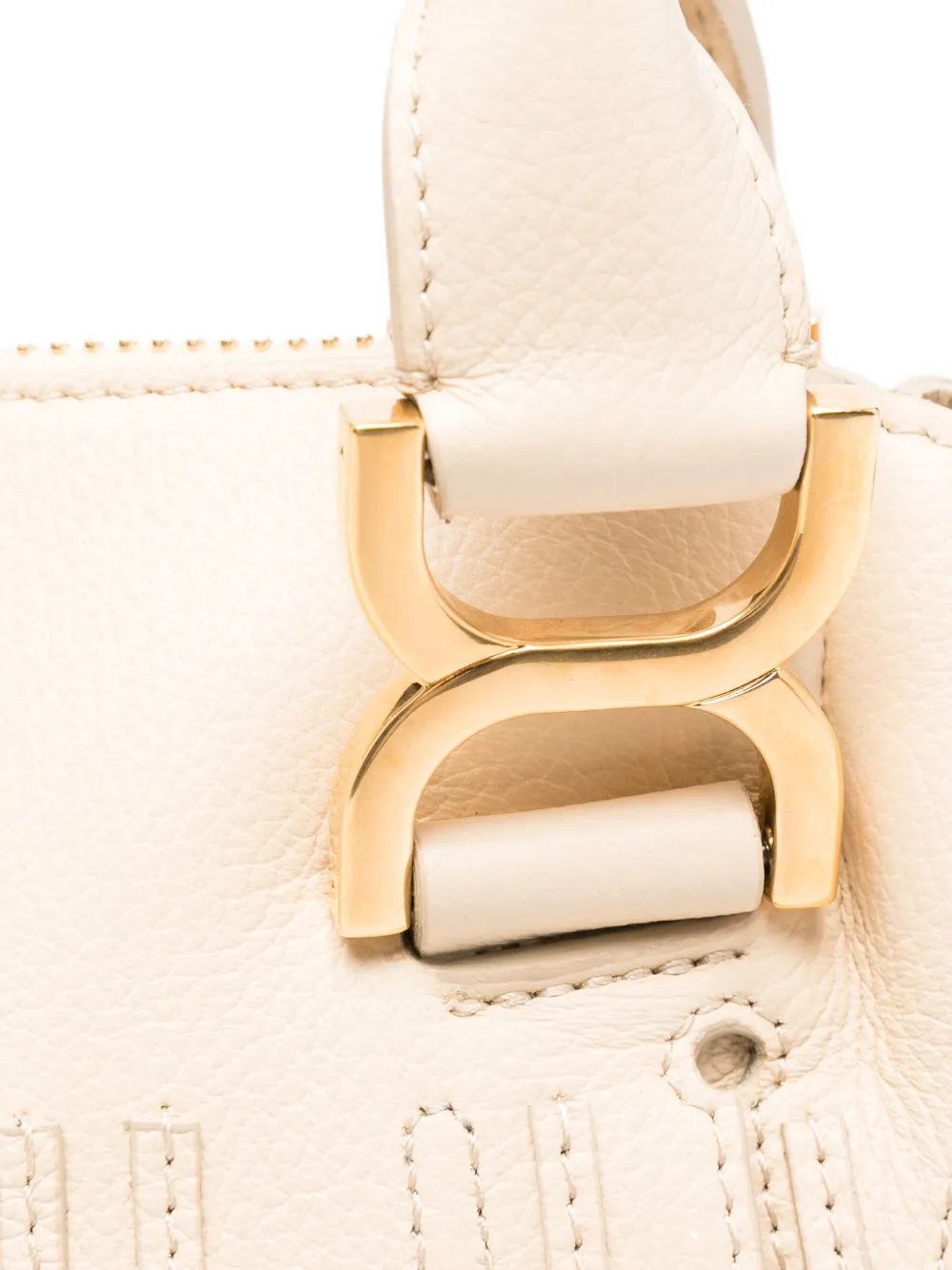 Chloé Kleine Marcie tas met handvat en klep Beige