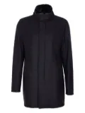 Herno high-neck shearling-collar coat - Grey
