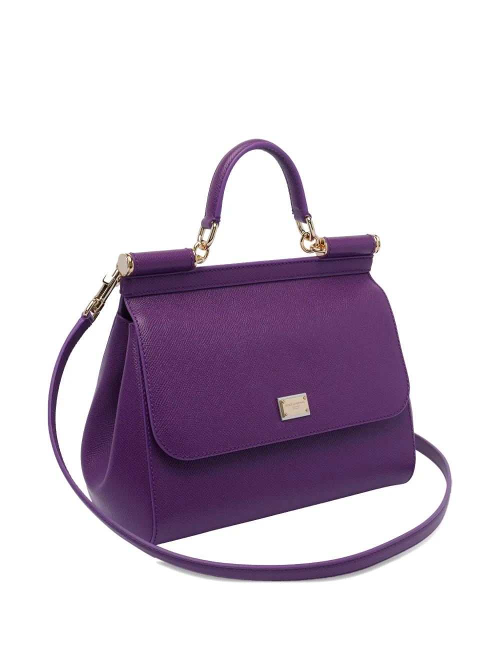 Dolce & Gabbana Sicily grote tas met handgreep Paars