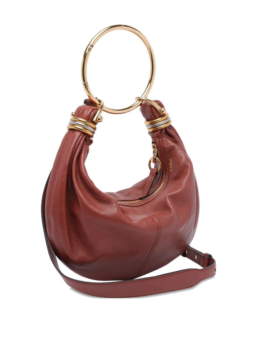 Chloé Kleine shopper van kalfsleer Bruin