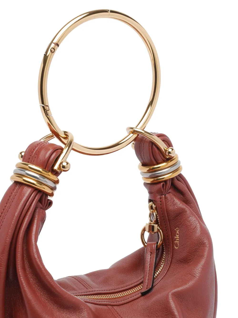Chloé Kleine shopper van kalfsleer Bruin