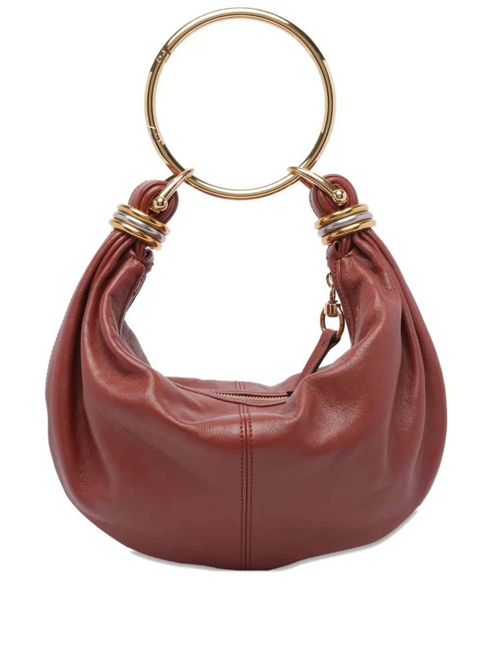 Chloé small bracelet calfskin tote bag - Marrone