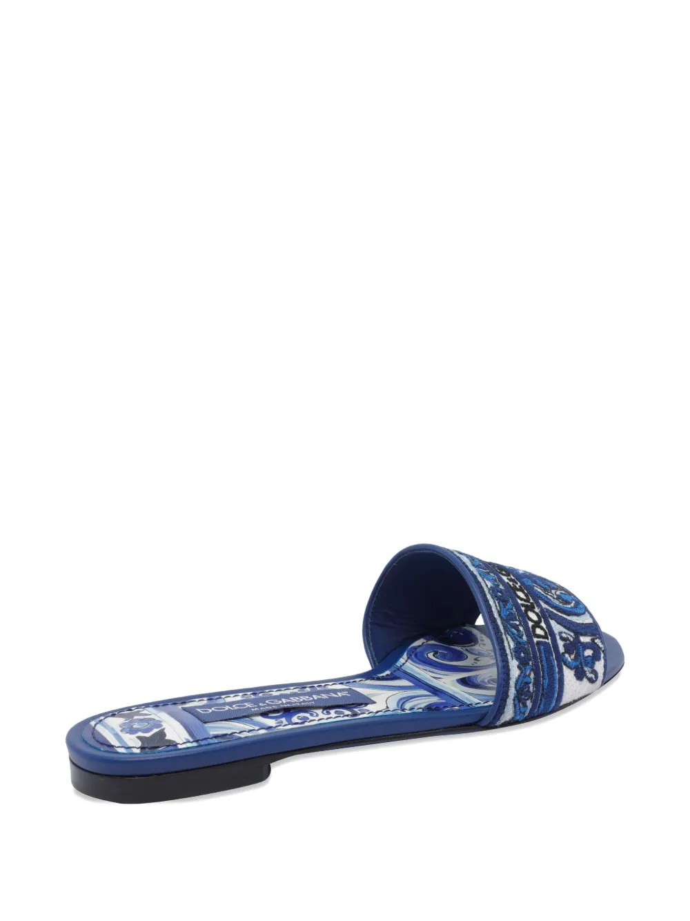 Dolce & Gabbana embroidered-logo sandals Blue