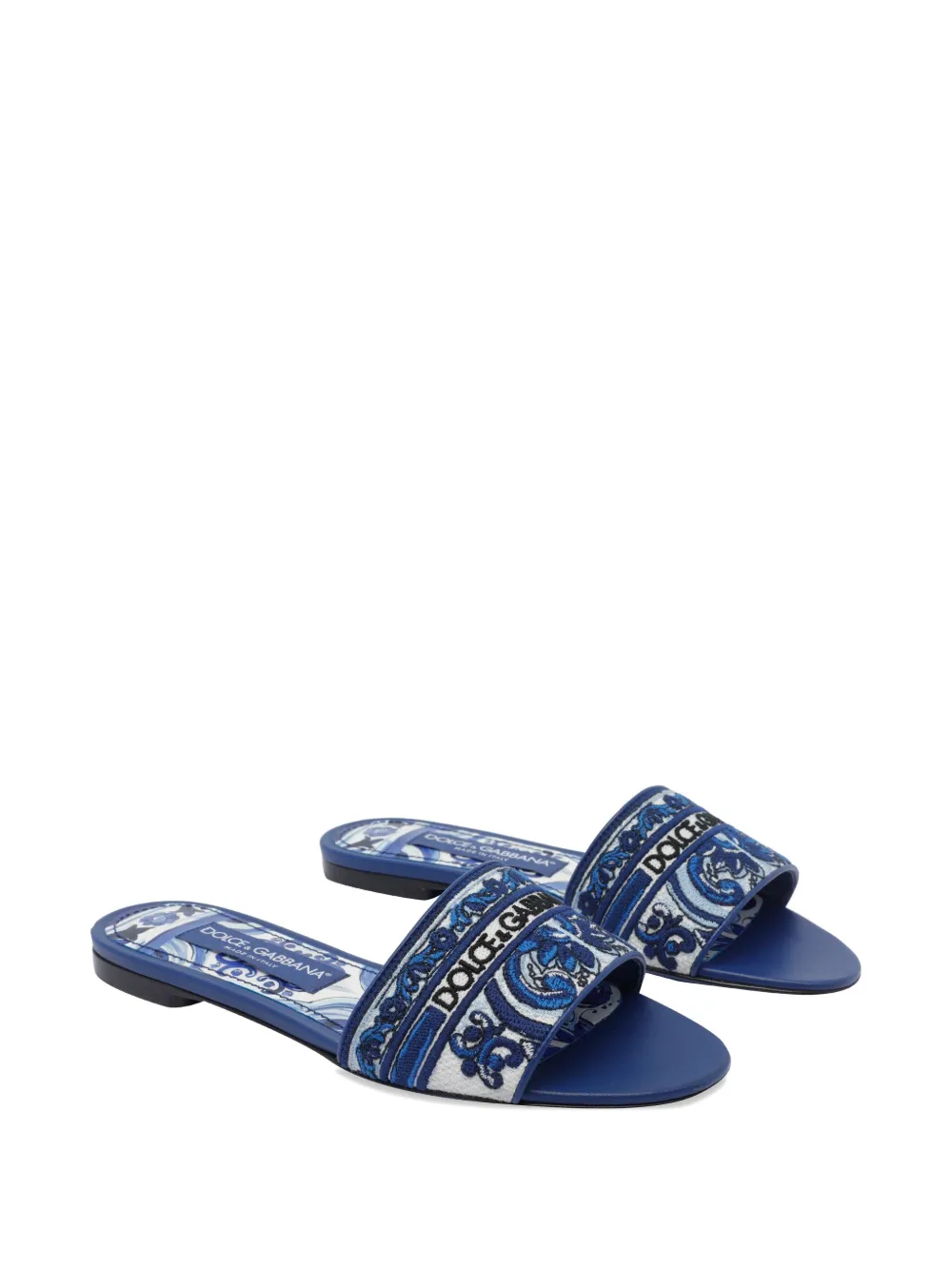 Dolce & Gabbana embroidered-logo sandals | Flat Sandals | Image 2