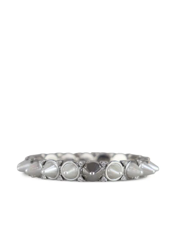 AMBUSH Pearl Spike Bracelet | Silver | FARFETCH