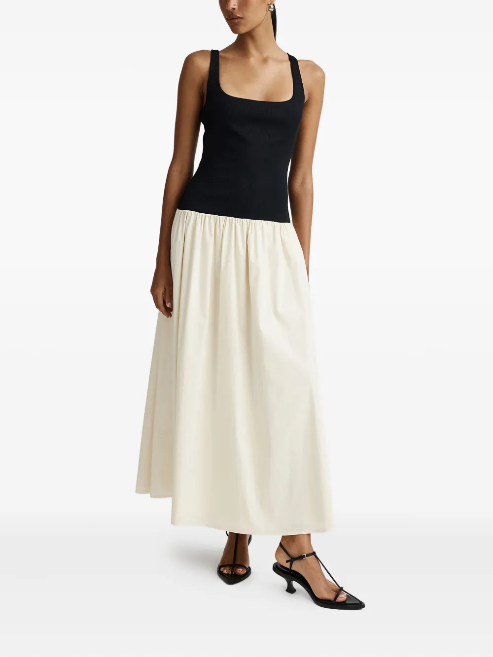 Anna Quan Malorie ribgebreide gesmockte midi-jurk - Wit
