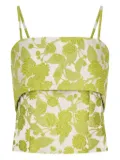 Anna Quan Tilly floral-print layered top - Green