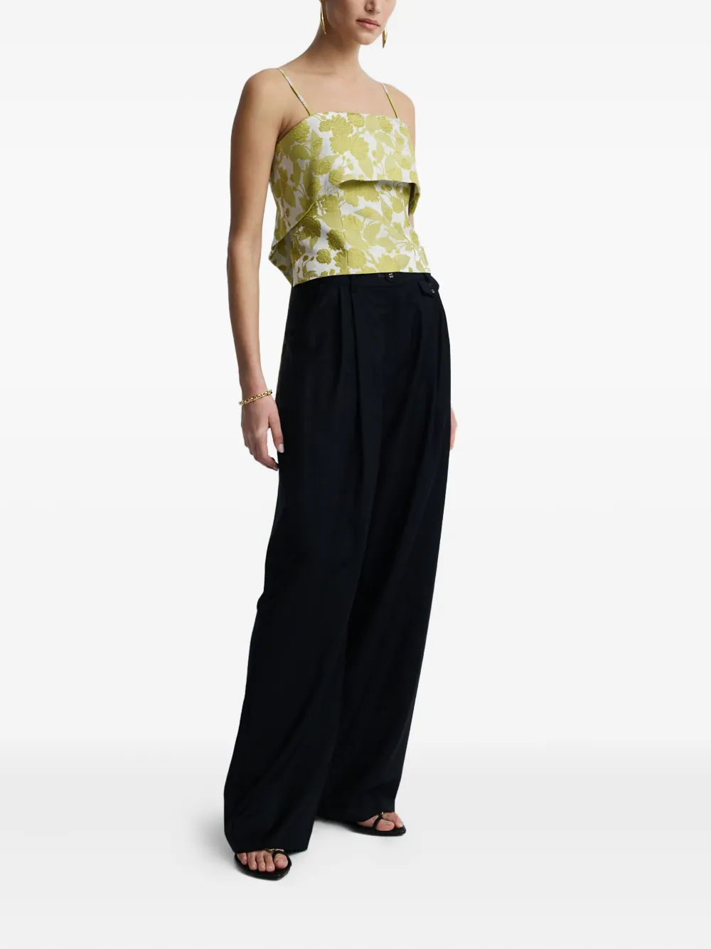 Anna Quan Tilly Floral-print Layered Top In Multi