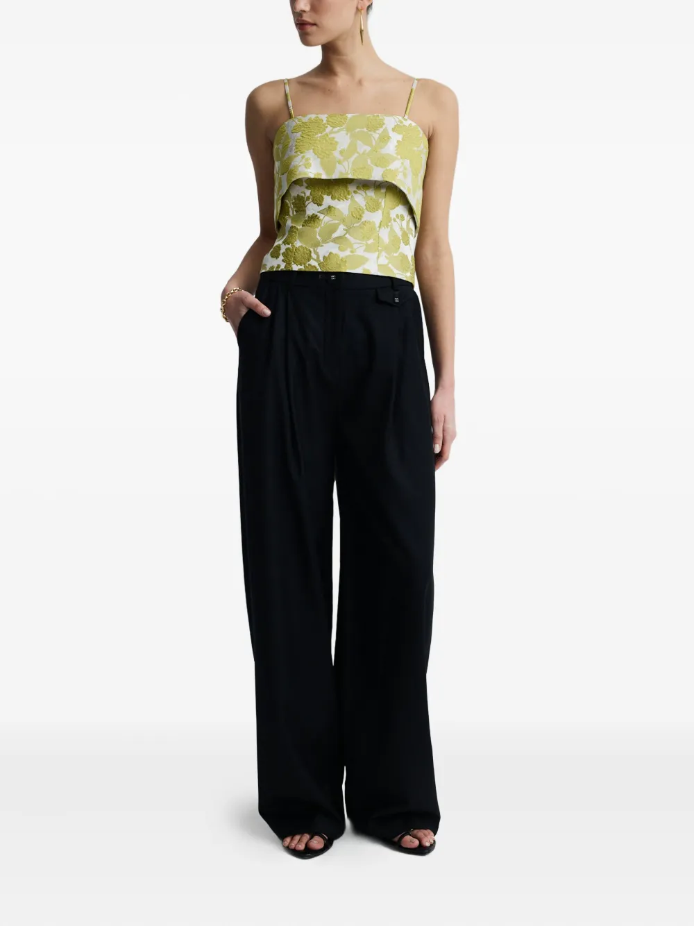 Anna Quan Tilly Floral-print Layered Top In Multi