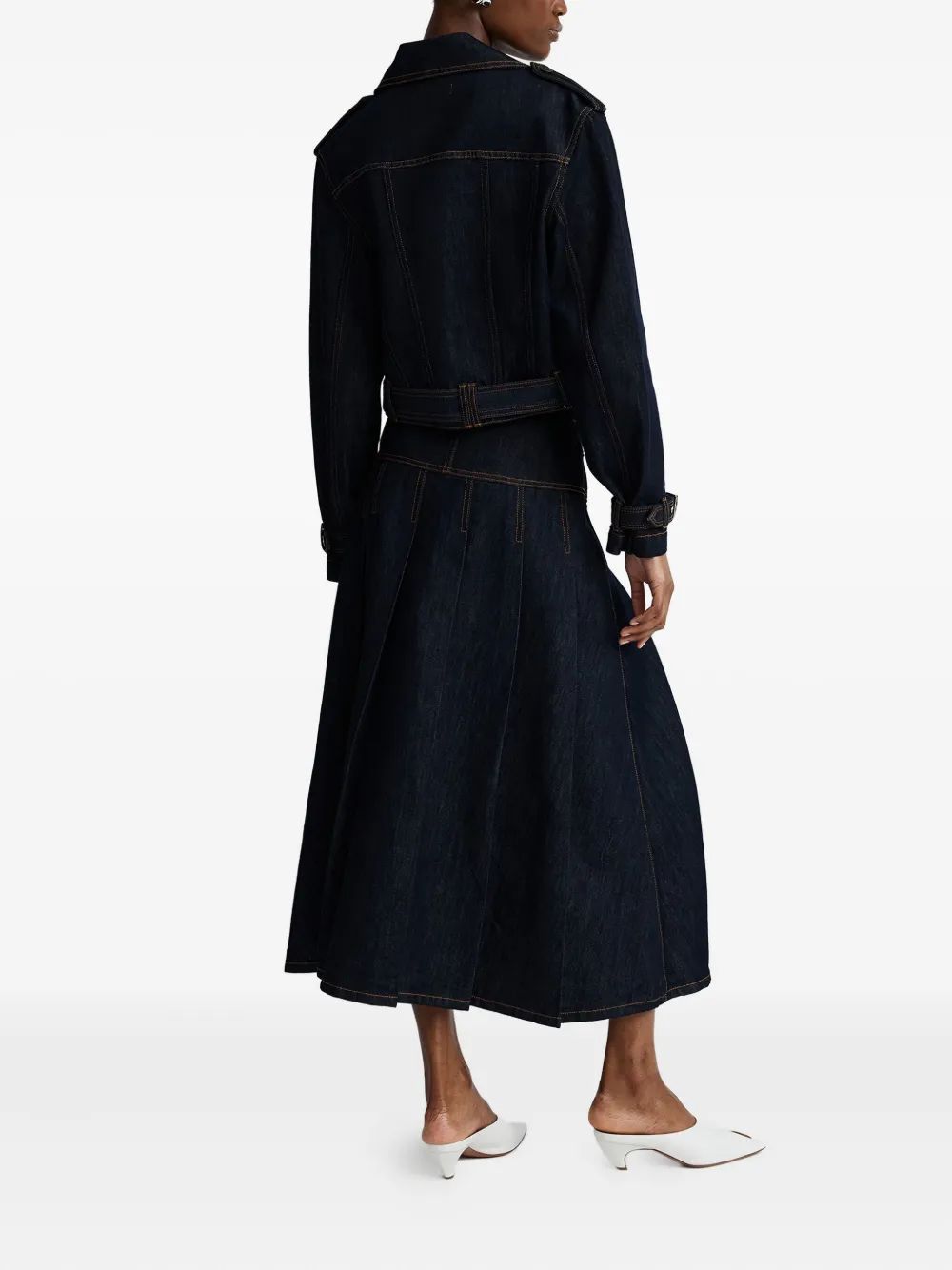 Anna Quan Phoenix denim jack met ceintuur Blauw