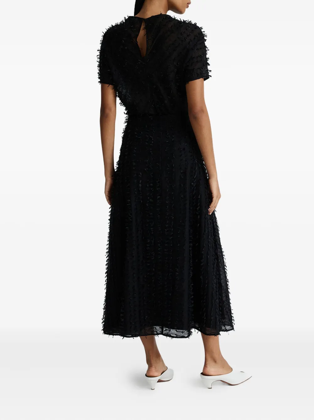 Anna Quan Clara Fringed Maxi Skirt In Black
