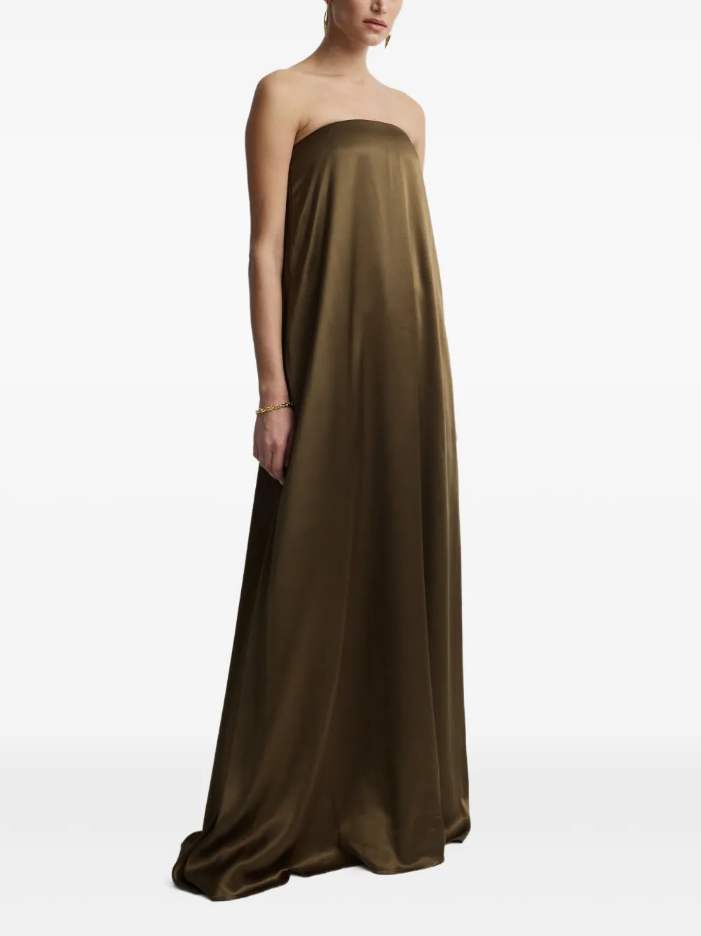 Anna Quan Strapless maxi-jurk Groen
