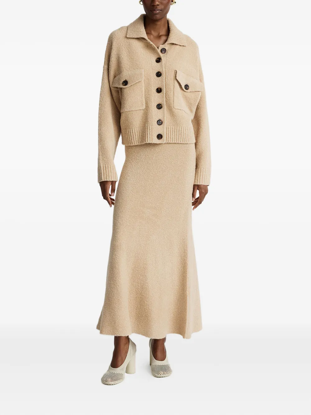 Anna Quan Reagan Buttoned Cardigan In Neutral