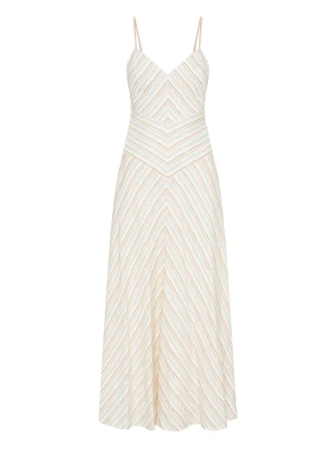 Anna Quan Nara stripe V-neck slip dress