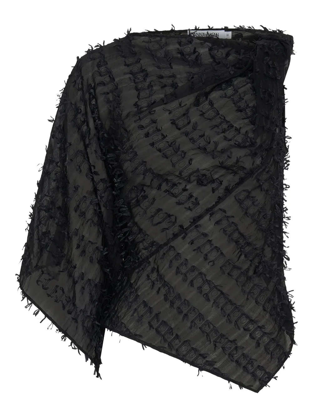 Anna Quan draped fringe blouse | Black | Image 1