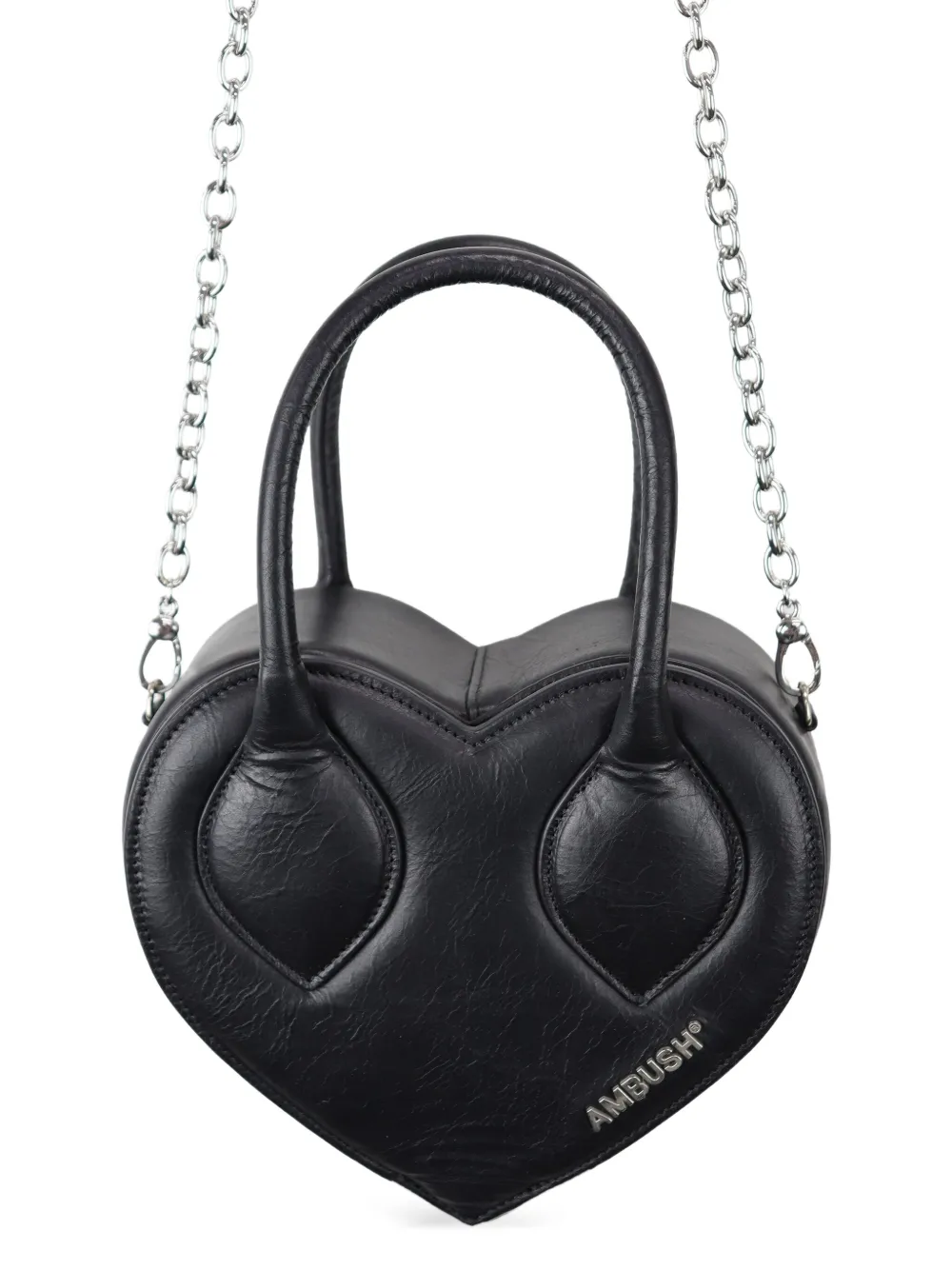  Ambush Heart Top-handle Chain Shoulder Bag - Black 