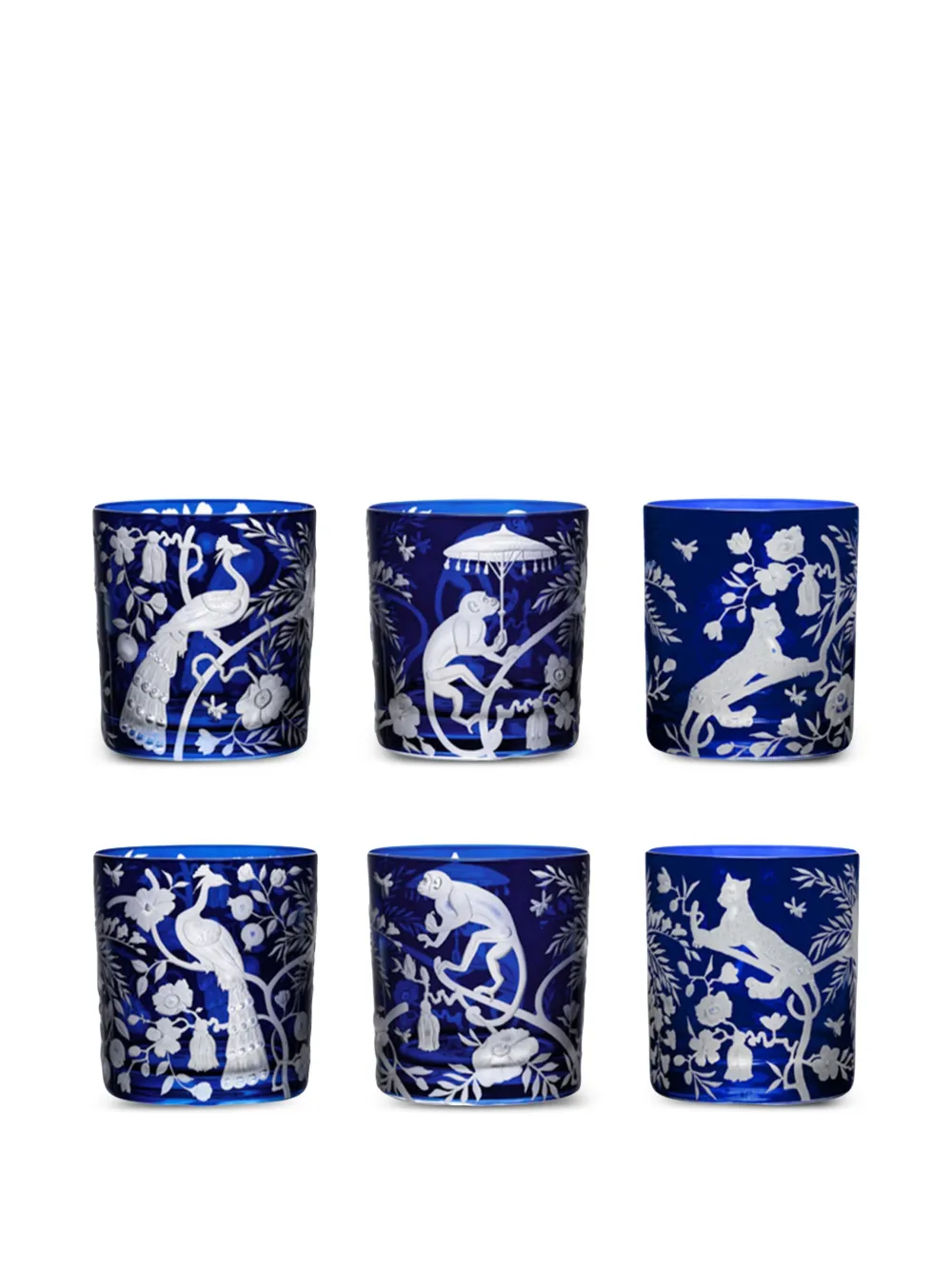 Artel peacock-floral glasses | Blue | Image 1