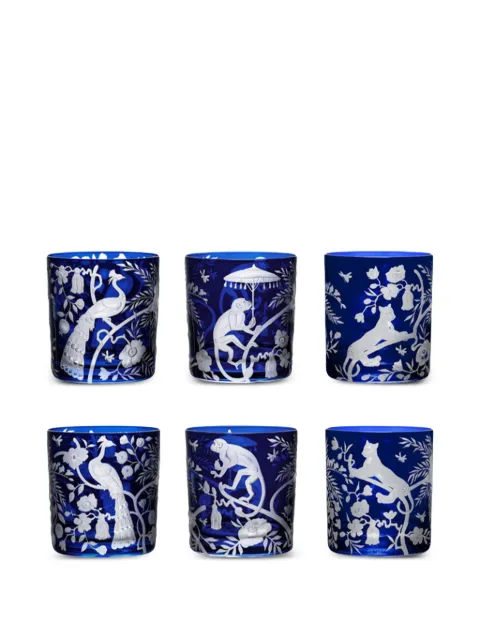 Artel peacock-floral glasses