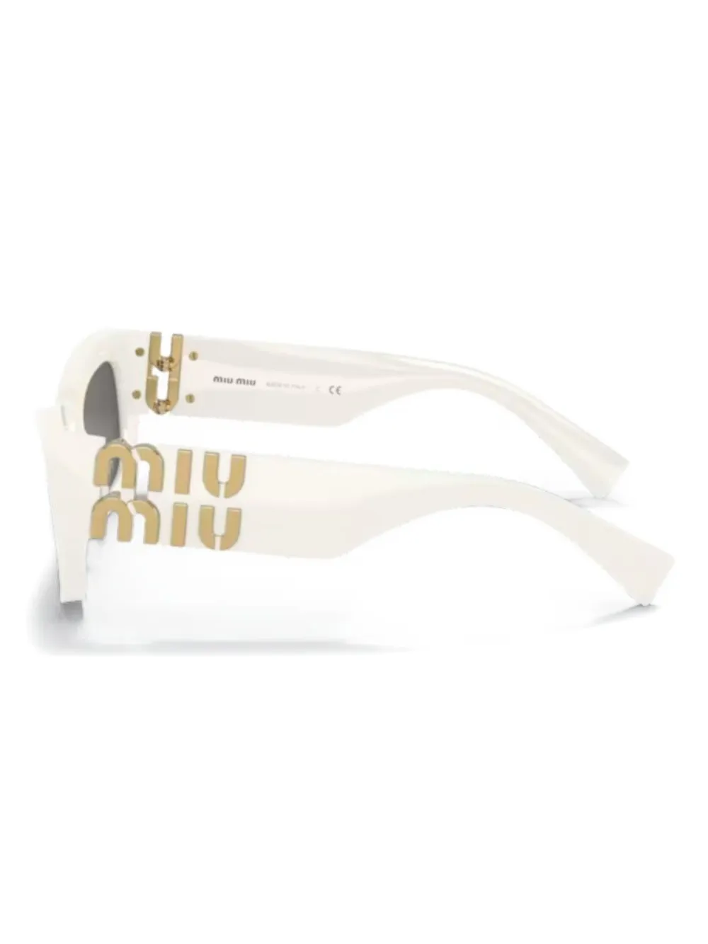 Miu Eyewear 09WS logo-plaqusunglasses Wit