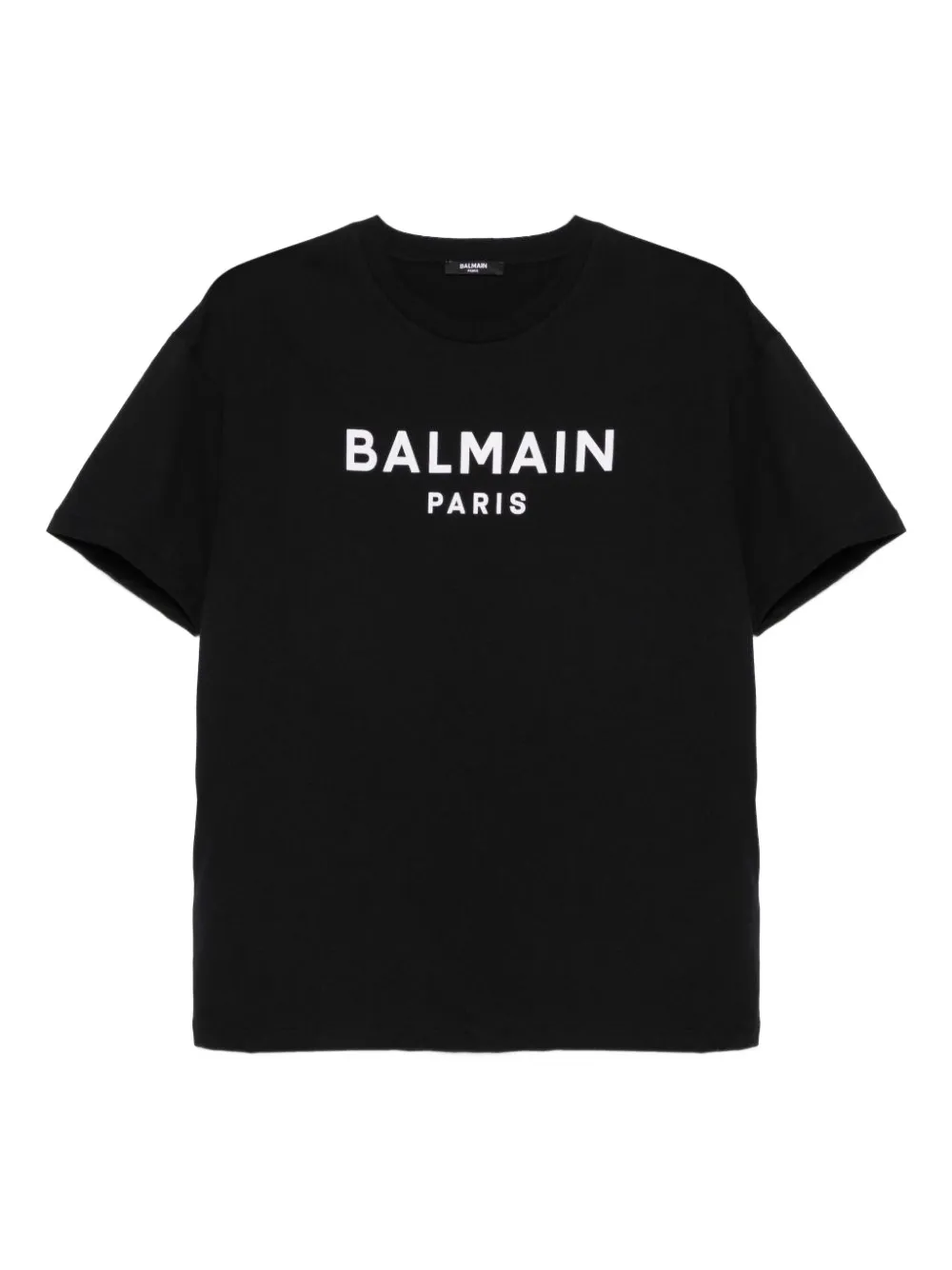 Balmain Kids Katoenen T-shirt met logoprint Zwart