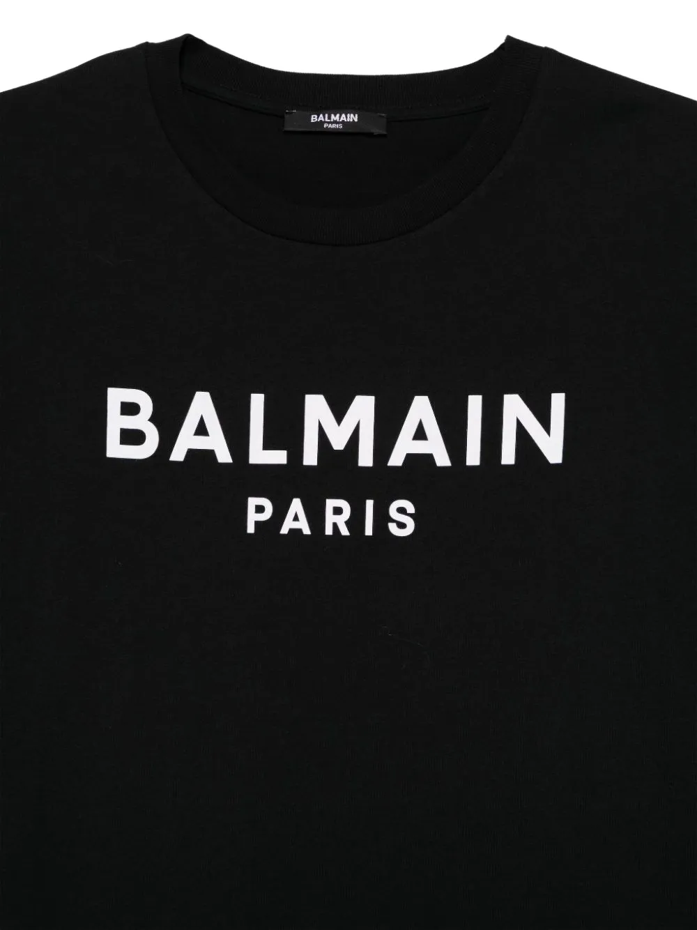 Balmain Kids Katoenen T-shirt met logoprint Zwart