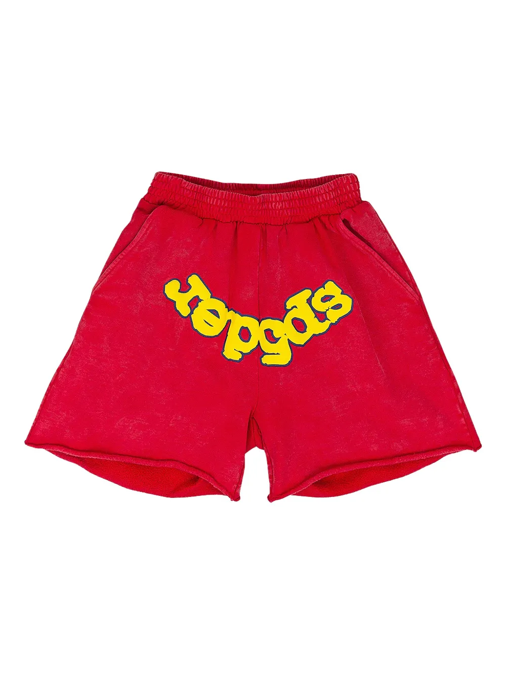 SP5DER Trainingsshorts met logoprint Rood