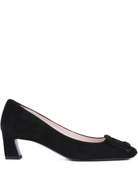 Roger Vivier 45mm buckle-embellished square-toe pumps