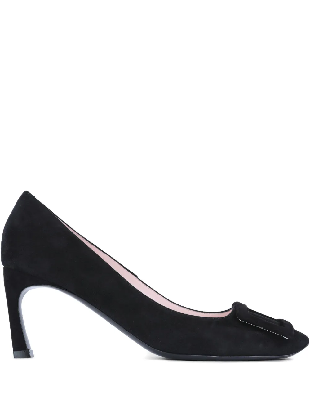 Roger Vivier 70mm buckle-embellished suede pumps | Black | Image 1