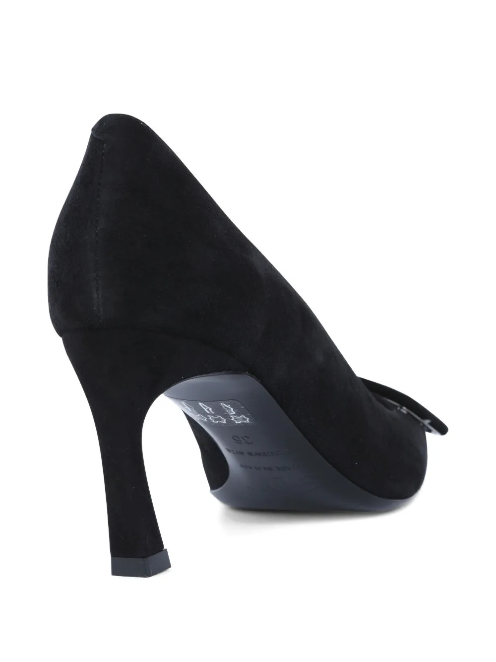 70mm Buckle-Embellished Suede Pumps