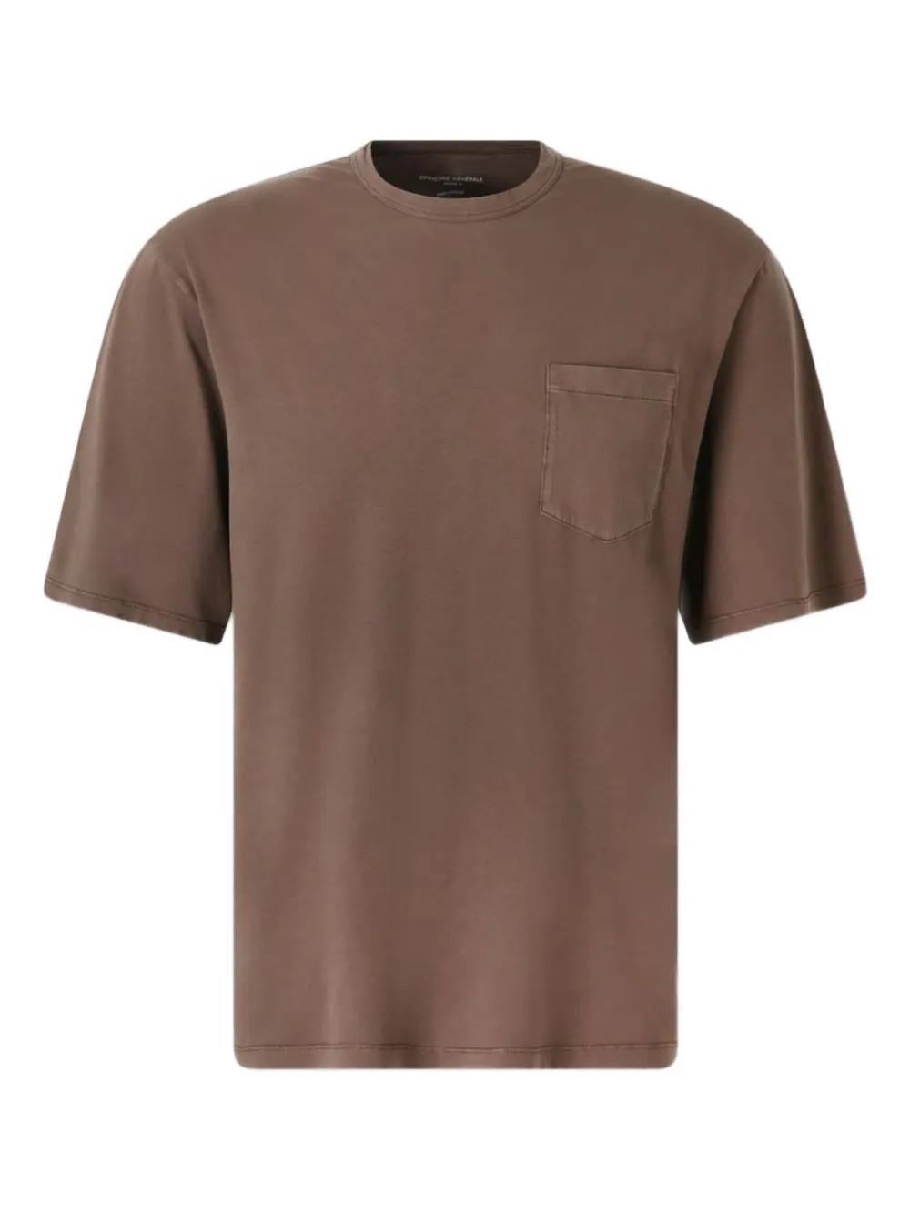 Officine Generale T-shirt met zak Bruin