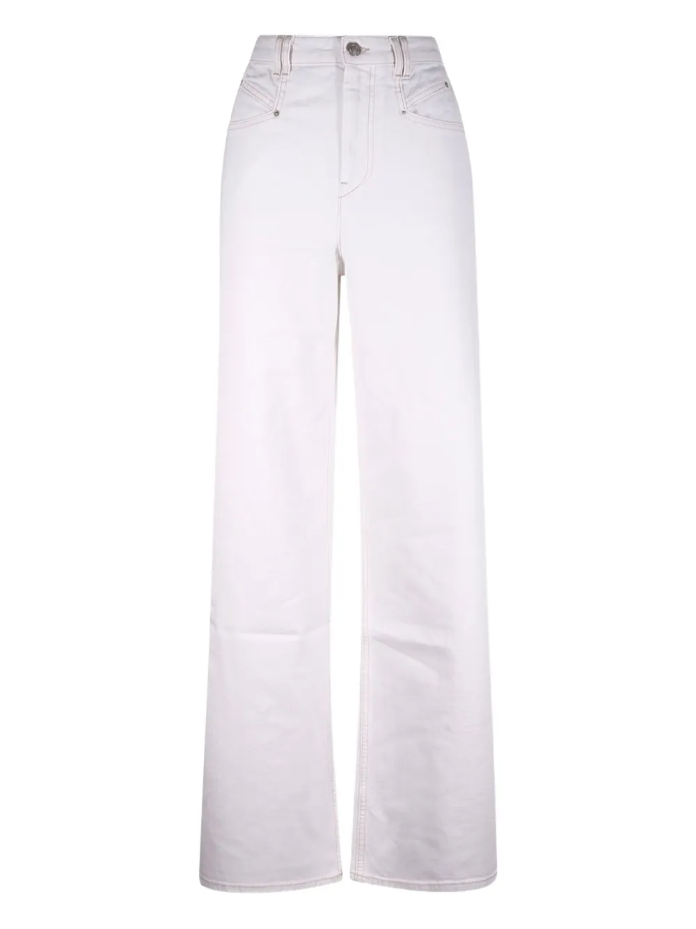MARANT ÉTOILE contrast-stitching jeans | White | Image 1