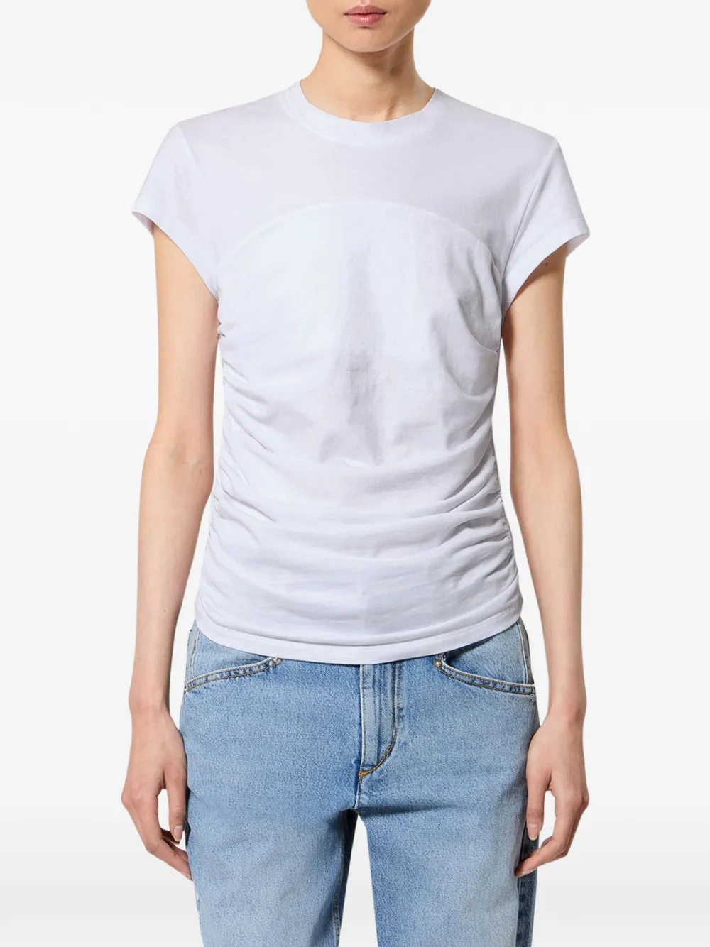 ISABEL MARANT T-shirt met gesmockte mouwen Wit