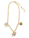 Blumarine chain-link butterfly-charm necklace - Gold