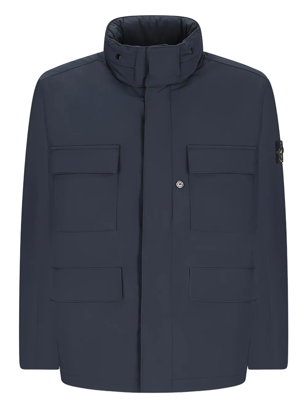 Stone Island Veldjack met Compass-logopatch Blauw