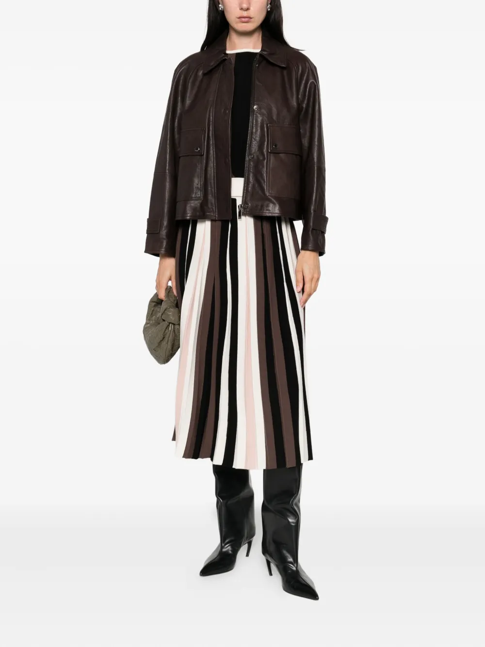 Weekend Max Mara flap-pocket leather jacket | Leather Jackets | Image 2