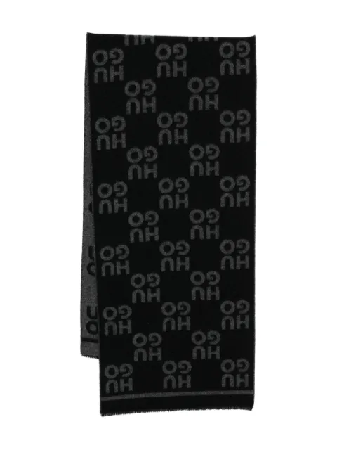 HUGO logo-motif scarf