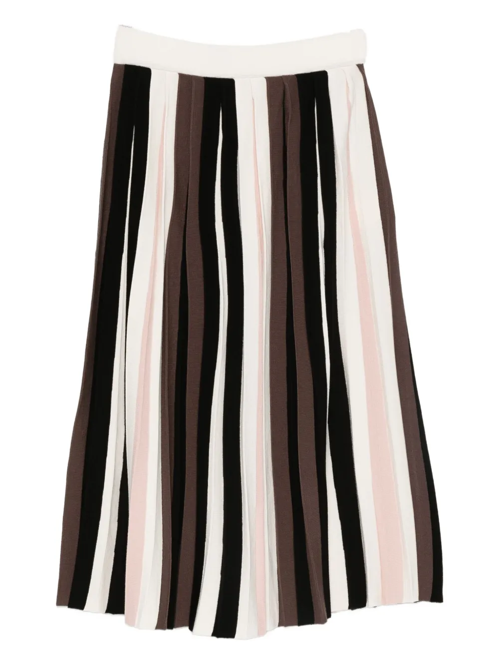 Max Mara Pleiadi ストライプ プリーツスカート - ブラック Max Mara Pleiadi ストライプ プリーツスカート - ブラック