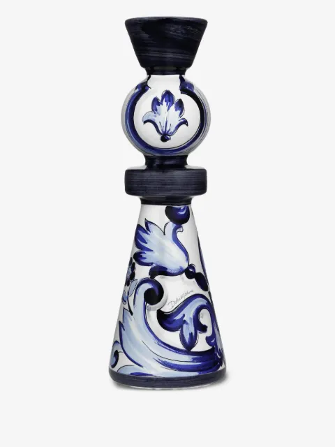 Dolce & Gabbana large floral-print candle holder