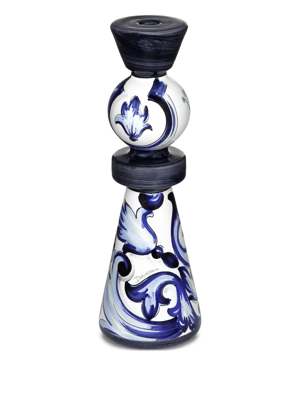 Dolce & Gabbana Grote kandelaar met bloemenprint - Blauw