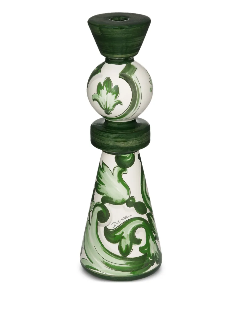 Dolce & Gabbana Grote kandelaar met bloemenprint - Groen