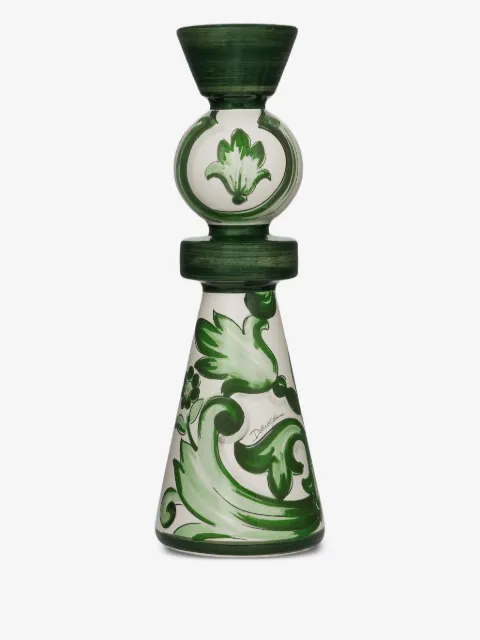 Dolce & Gabbana large floral-print candle holder