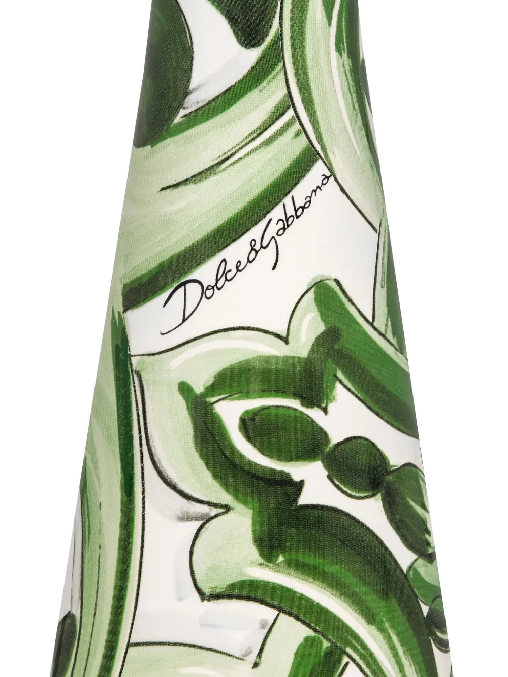 Dolce & Gabbana Medium Printed Candle Holder In Green
