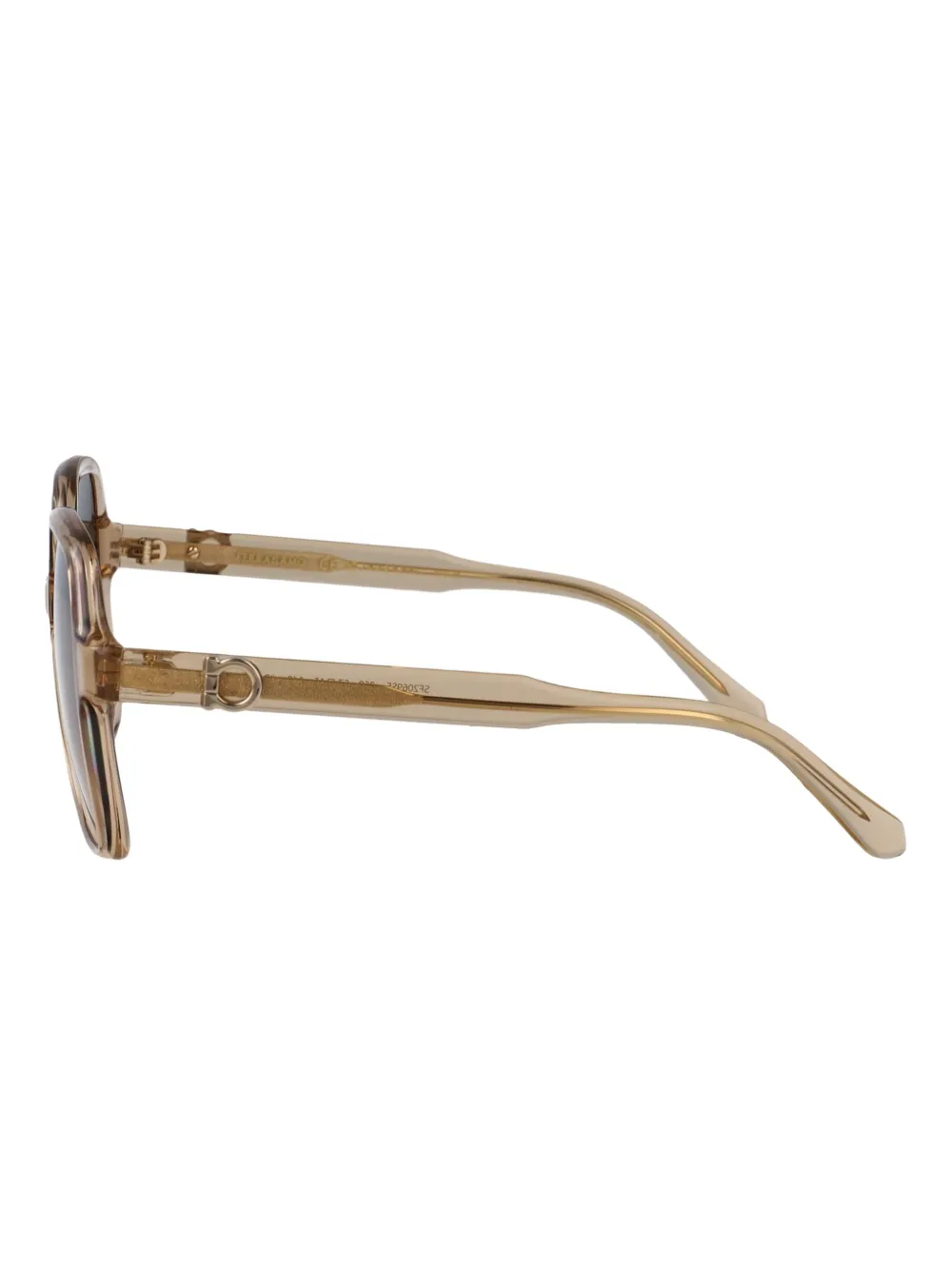 Ferragamo Eyewear Zonnebril met vierkant montuur Beige