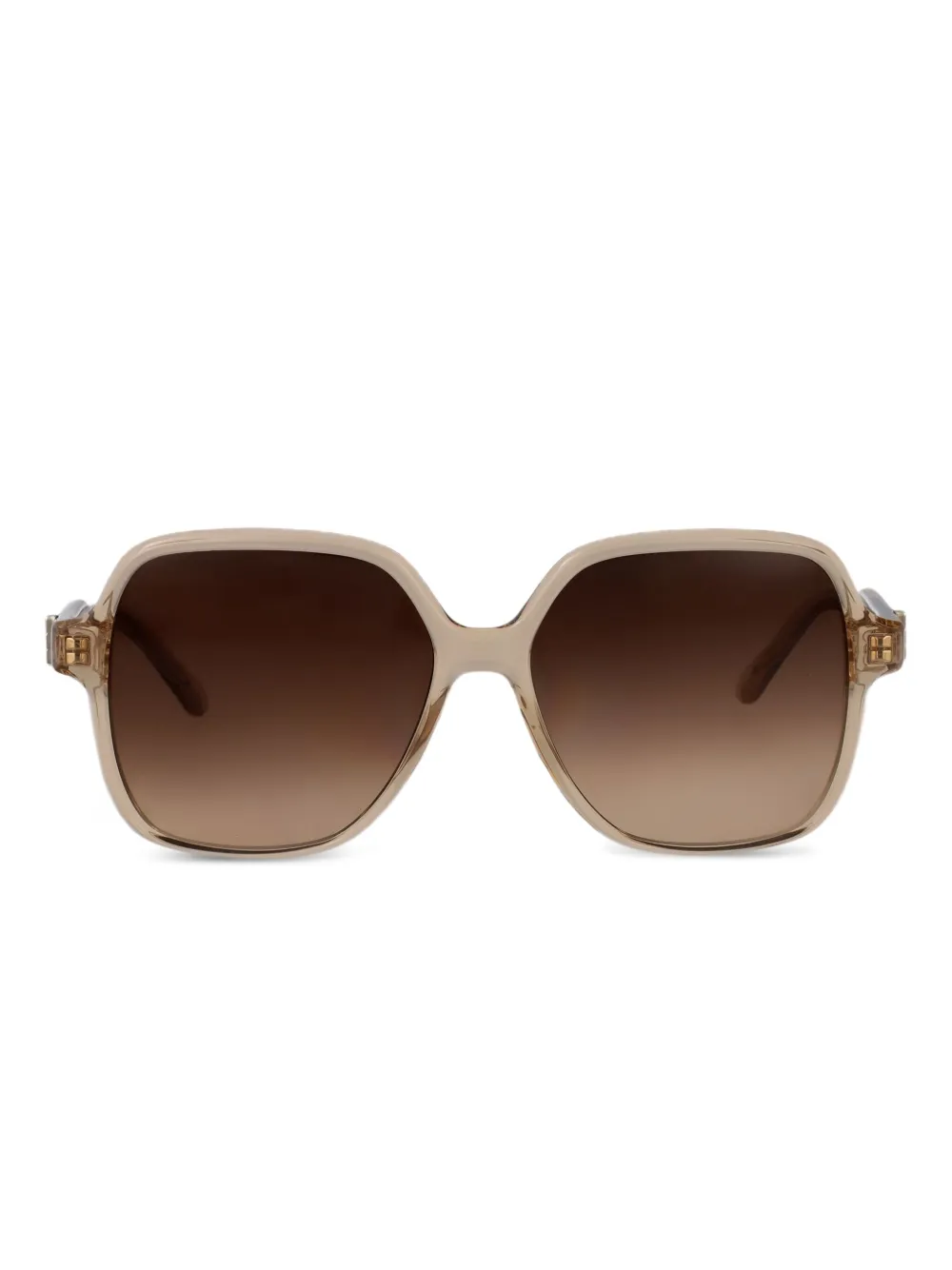 Ferragamo Eyewear Zonnebril met vierkant montuur Beige