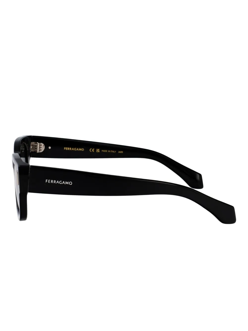 Ferragamo Eyewear Zonnebril met rechthoekig montuur Zwart