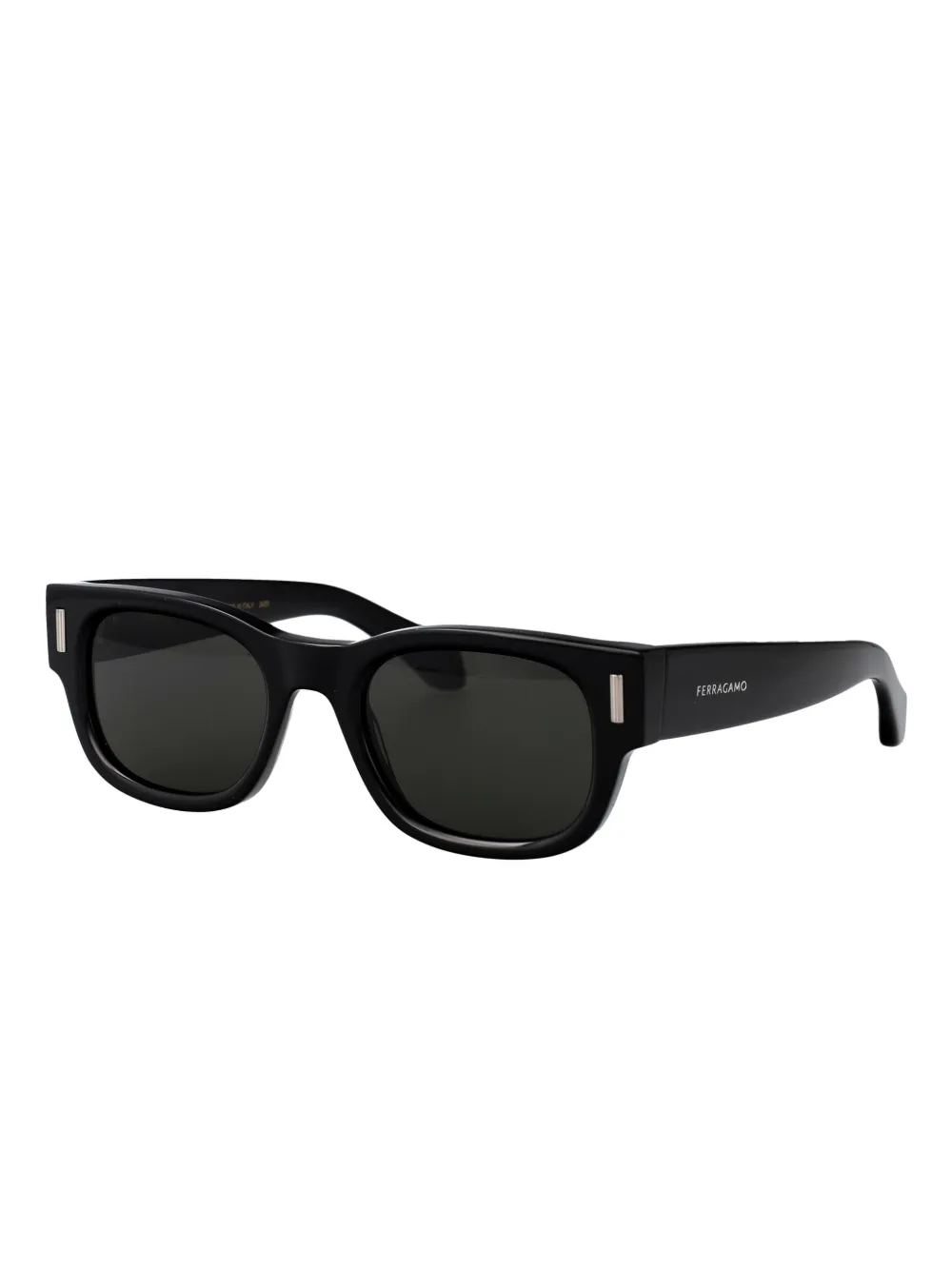 Ferragamo Eyewear Zonnebril met rechthoekig montuur Zwart