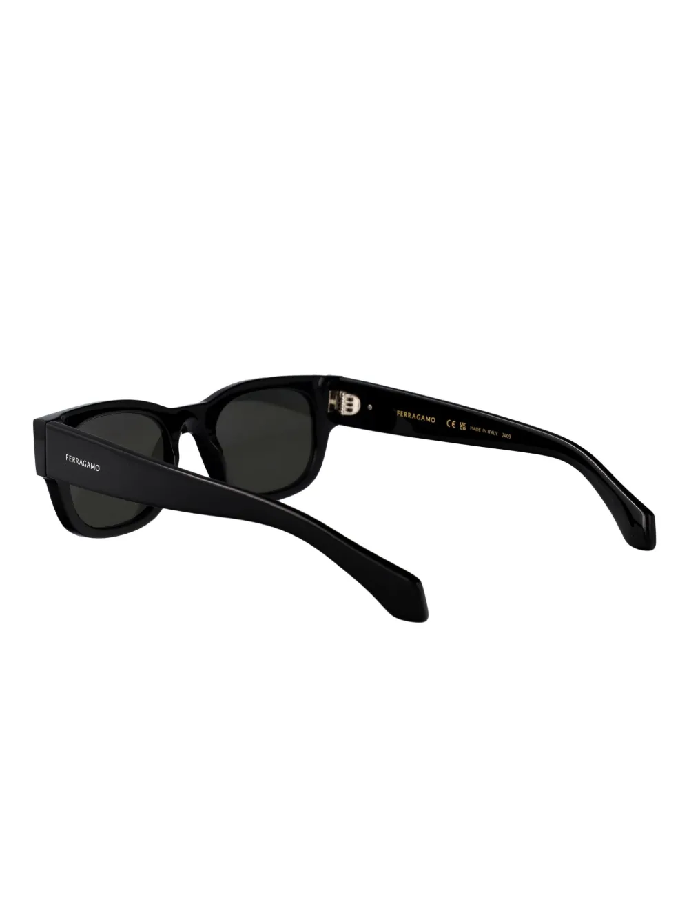 Ferragamo Eyewear Zonnebril met rechthoekig montuur Zwart