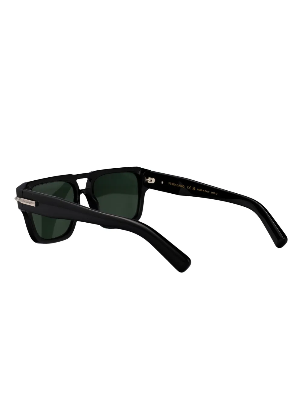Ferragamo Eyewear Zonnebril met vierkant montuur Zwart