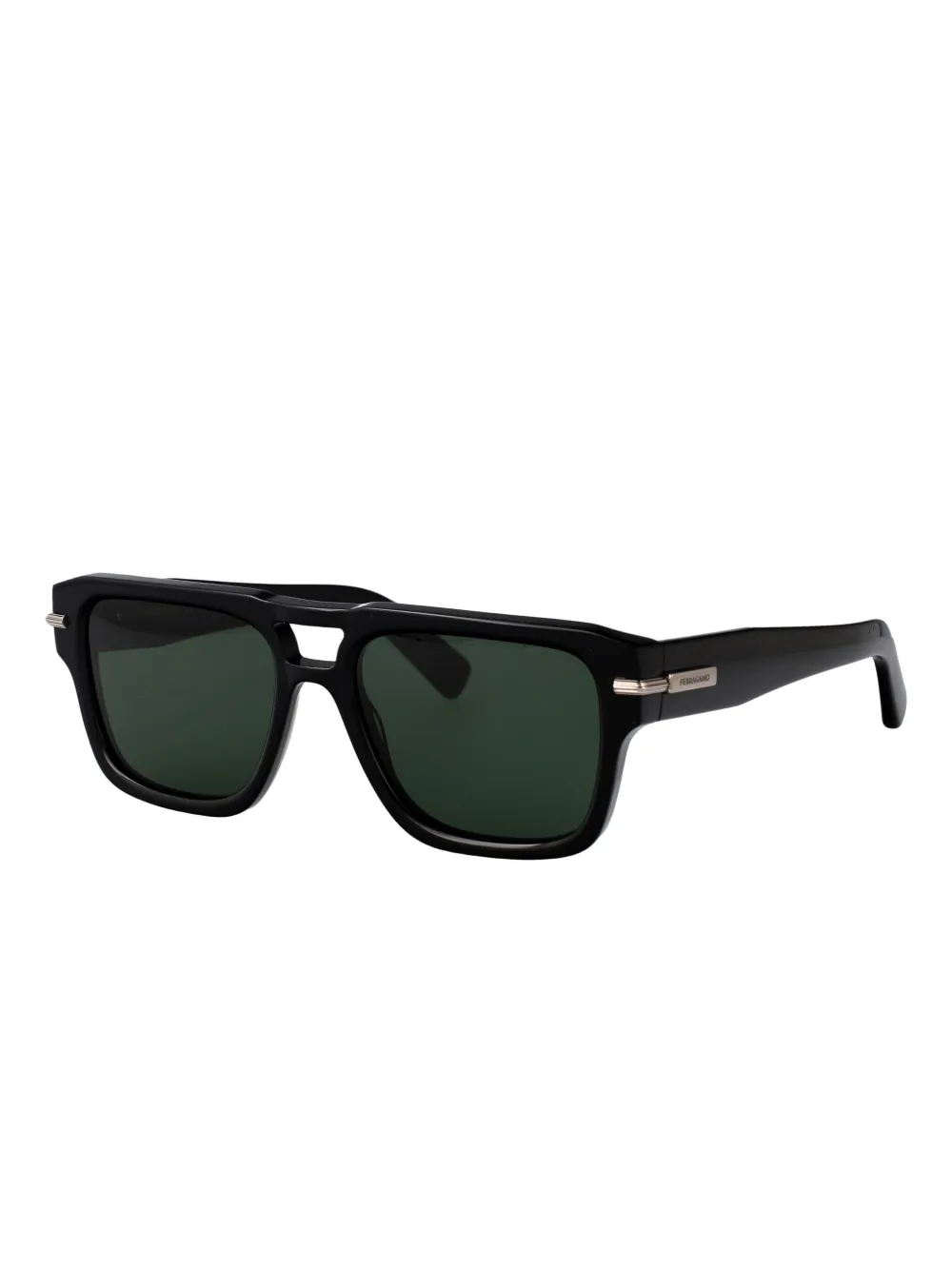 Ferragamo Eyewear Zonnebril met vierkant montuur Zwart